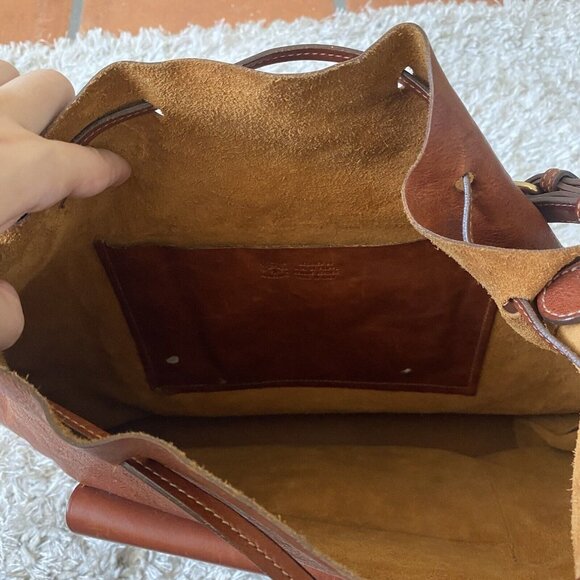 Il Bisonte shoulder bag made in Italy brown genuine leather used from Japan - Picture 13 of 16